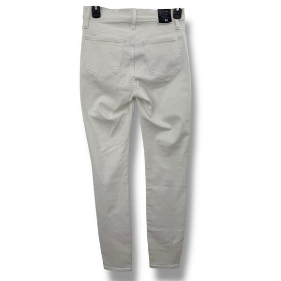 NEW J. Crew White Skinny Jeans Size 26 9" Mid-Rise Signature Stretch Pants - Picture 4 of 10